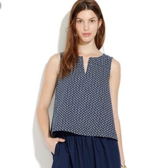 Madewell Tops - Madewell Denim Daisy Split Back Top